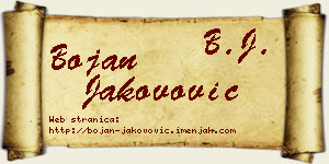 Bojan Jakovović vizit kartica